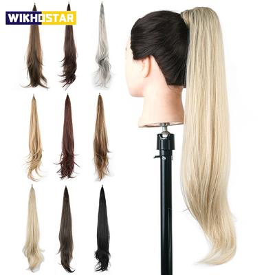 Long Layered Ponytail Synthetic Hair Extension Blonde Pony Tail Flexible Hair Ponytails Hairpieces