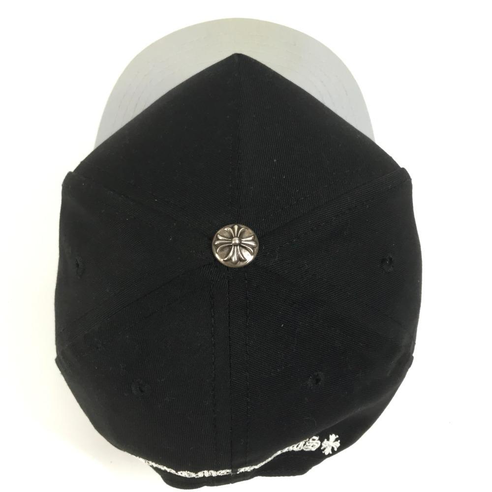 CHROME HEARTS CH logo Bicolor hat cap baseball cap cotton / polyester Black/gray