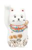 Nakamaru 3 Flower Garden "Kutani Ware" No. Maneki-neko (beckoning Cat) - K9-1528