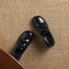 Krazing Pot Microfiber Round Toe Thick Med Heels Spring Summer Shoes Big Size 43 Size 33 Women Slip On Platform Pumps
