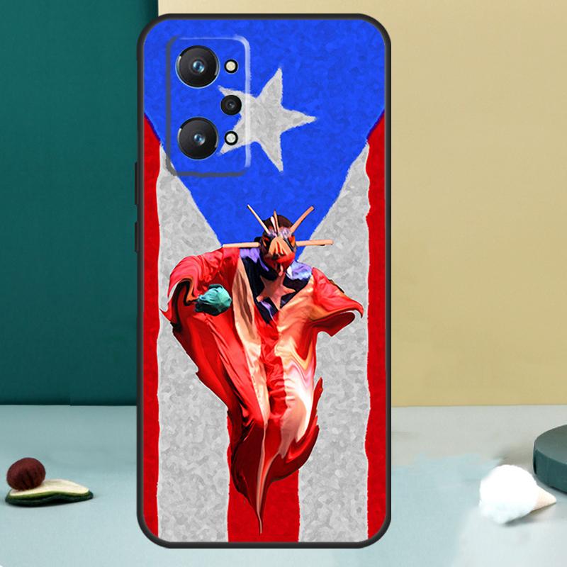 Puerto Rican Flag For Realme GT 7 Pro GT 5 6 6T C67 C61 C55 C53 C51 C21Y C25S C75 10 11 12 13 14 Pro Plus Case
