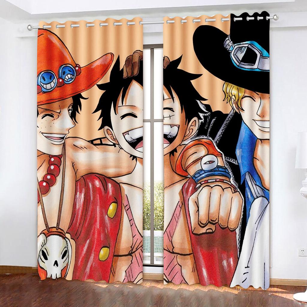 Rideau occultant Monkey D Luffy, One Piece, Polyester, Animé, Convient pour Chambre à coucher, Enfants, Adulte, Décoration de pièce, Cadeaux