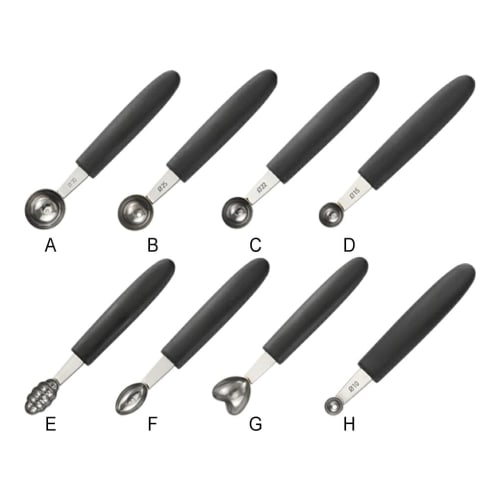 YWLiHcme Multifunctional Melon Baller Scoop for Various Fruits, Sturdy and Durable Stainless Steel Melon Baller Fruit Scoop, 25mm Round