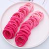 50Pcs Colorful Ealstic Hair Rope Ponytail Hold Scrunchie Rubber Band For Women Basic Nylon Hair Bands Elastic Seamless Girls Quality