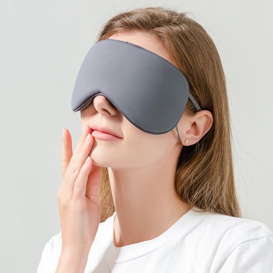 Blackout Sleep Mask with Adjustable Strap Dual-Sided Cooling Warming Fabric Eye Mask for Fatigue Relief Comfortable Eye Cover for Travel Home Office
