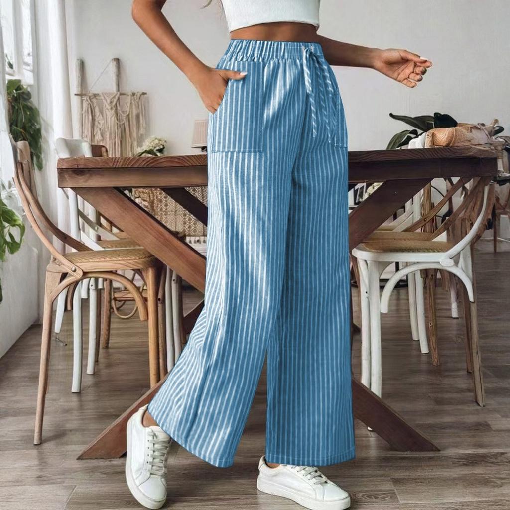 Women's Straight Pants Fashion Casual Pants Nine Point Harlan Pants