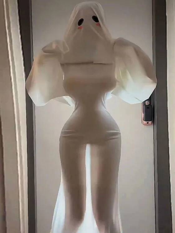 Sexy Halloween Cute Ghost Cosplay Ghost Girl Uniform Temptation Cute Tight Dress Elegant For Women Dresses Sexy Women Jzs8