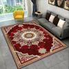 Persian Luxury Red Area Rug Mandala Large Floor Carpet Living Room Bedroom Bohemian Retro Washable Non-Slip Rug