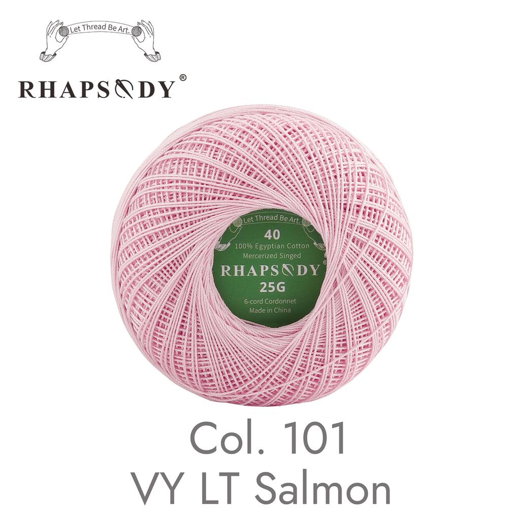 Rhapsody Premium Cotton Crochet Thread Size 40 for Tatting Needlepoint Knitting Bobbin Lace Quilting Sewing Mercerized