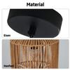 Lampe à suspension - NETTLIFE - Lanterne cordée 1 flamme - Jaune - Abat-jour métal - Hauteur 120 cm
