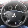 For Mitsubishi Pajero 2007-2014 Galant 2008-2012 Hand-Stitched Black  Leather Non-slip Car Steering Wheel Cover