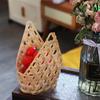 3pcs Multi-functional Bamboo Woven Gift Packaging Basket Handmade Creative Storage Box Natural Retro Fruit Basket Wedding