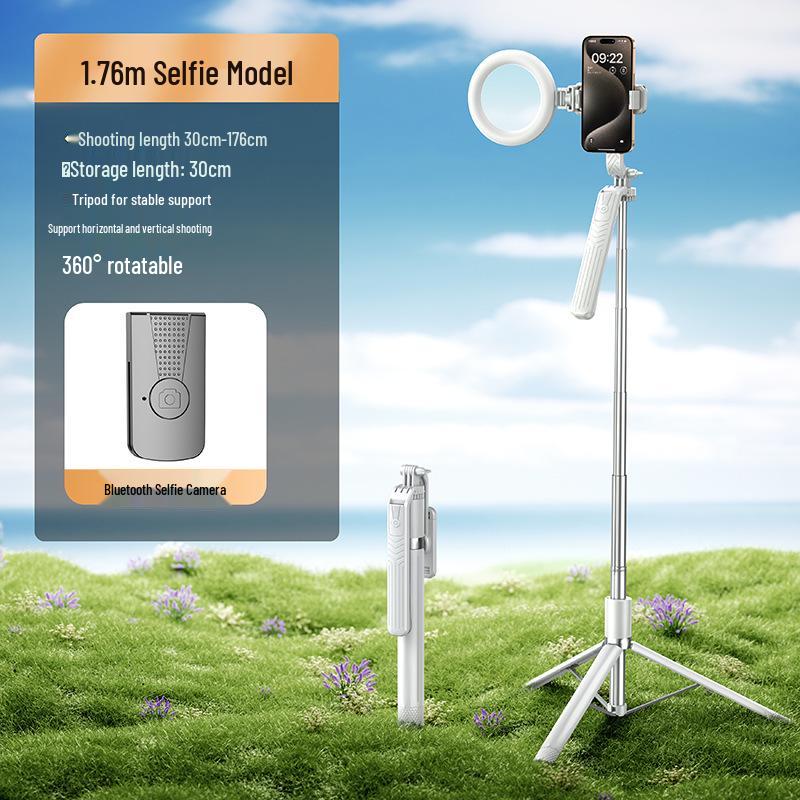 Bluetooth Selfie Stick & Tripod for Live Streaming and Photography Stabilization.