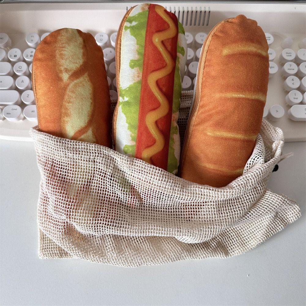 Simulate Bread Plush Bread Pencil Bag Storage Bag Pencil Pouch Bread Pencil Case  School Supplies