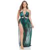 European & American Plus Size Three-Piece Printed Bikini Set for Women