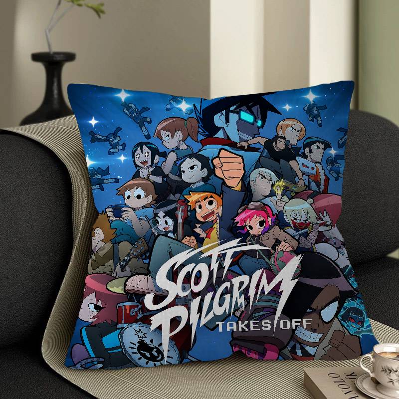 Scott Pilgrim Pillow Gifts Home Office Furnishings Bedroom Sofa Car Cushion Cover Case 45X45Cm