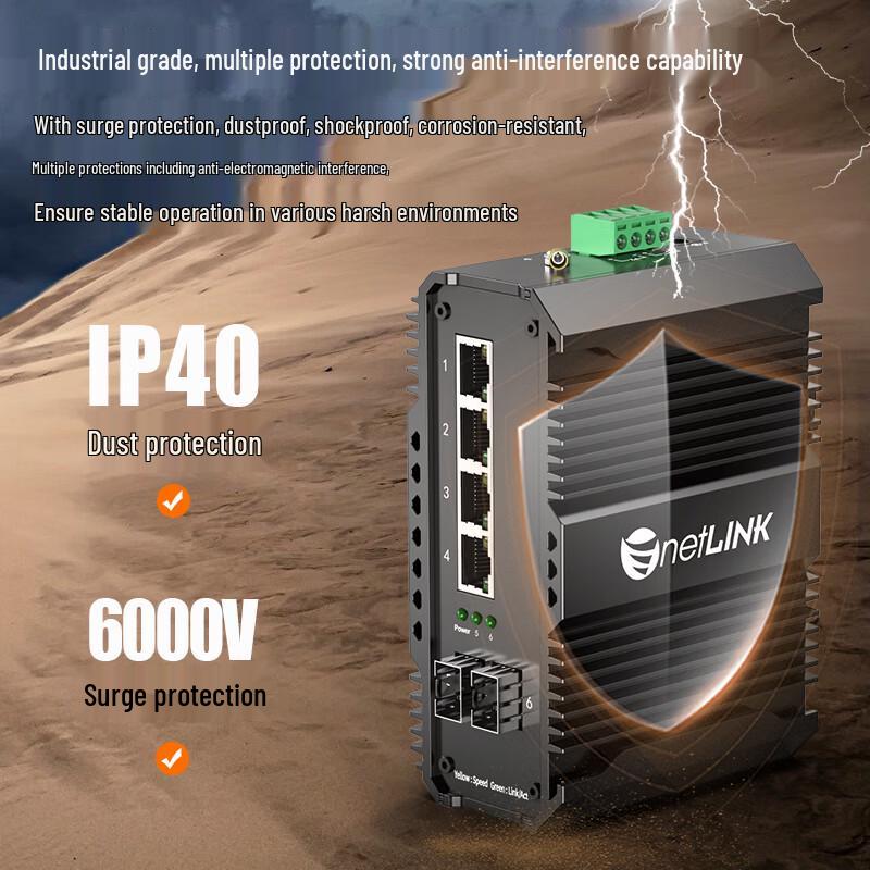 netLINK Gigabit Industrial PoE Ethernet Switch