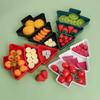 1pcs Creative Christmas Tree Trunk Fruit Tray Home Christmas Party Decoration Partition Plate Snack Candy Lazy Snack Tray Gift