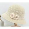 Hat for Women French Retro Style Pearl Flower Fisherman Hat Summer Travel Sun Protection Sun Hat Korean Style