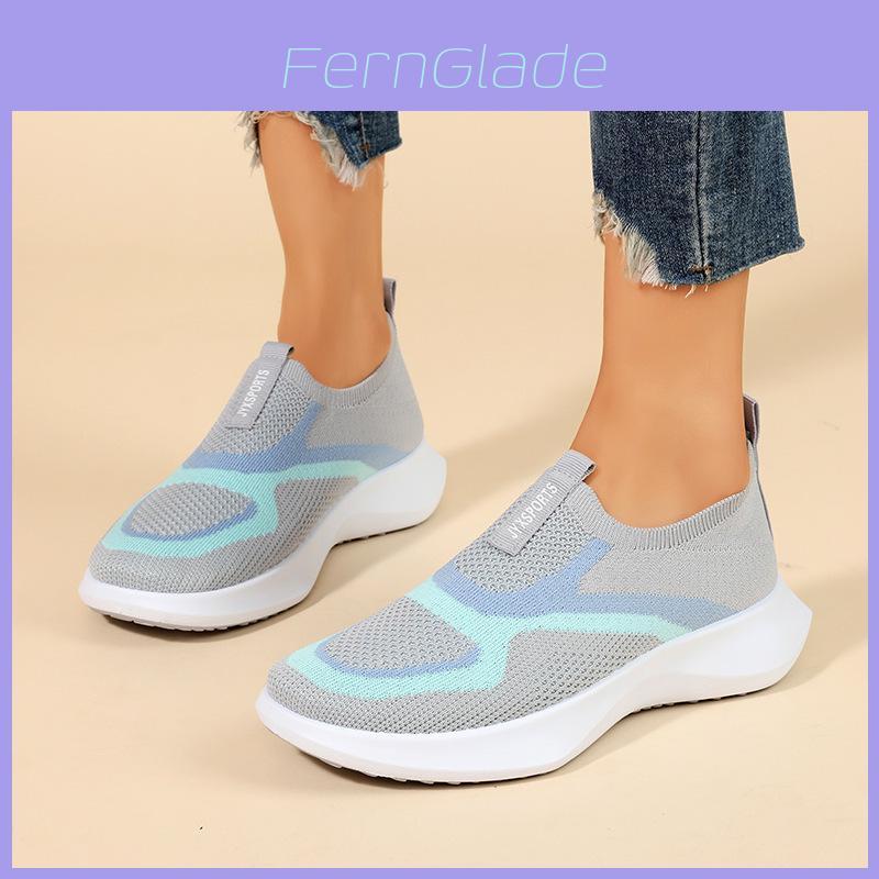 Womens Breathable Slipon Canvas Shoes With Colorful Patchwork For Casual Summer Wear