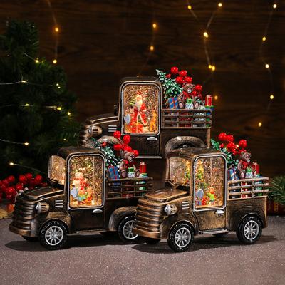 Christmas Spin Light Car Ornament Christmas Music Box Christmas Gift Ornament Nightlight
