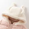 DAVE & BELLA Kids White Duck Down Corduroy Puffer Jacket