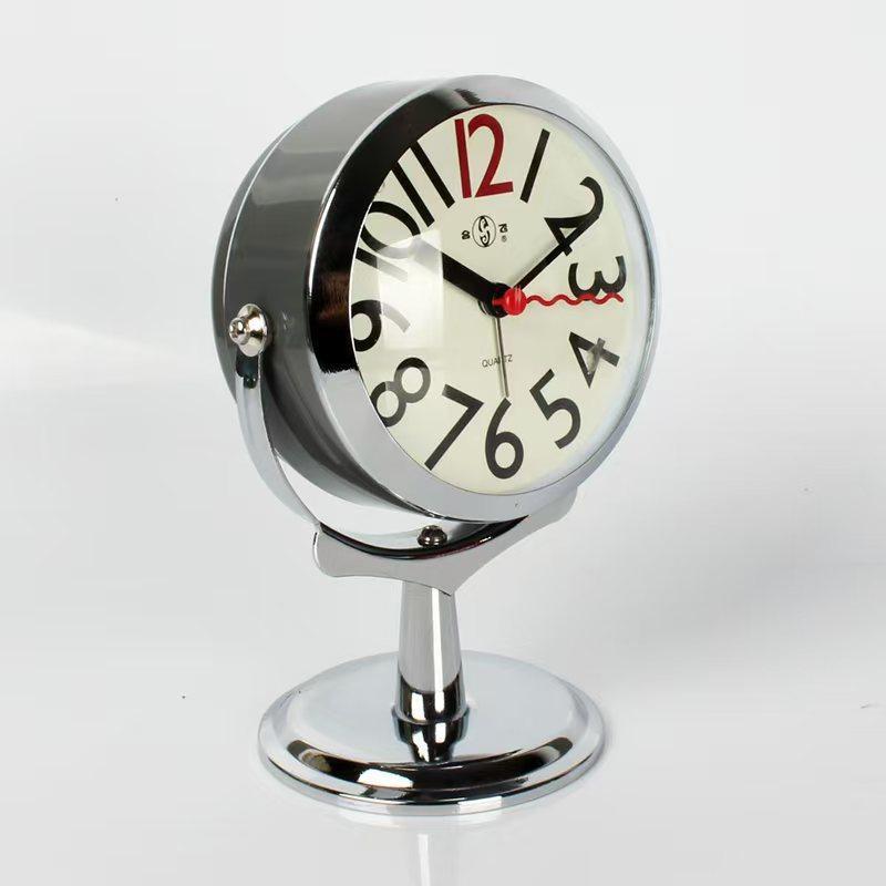 Small Alarm Clock Matte Finish Silent No Ticking Creative Simple Table Timepiece for Home Bedside Office Decor