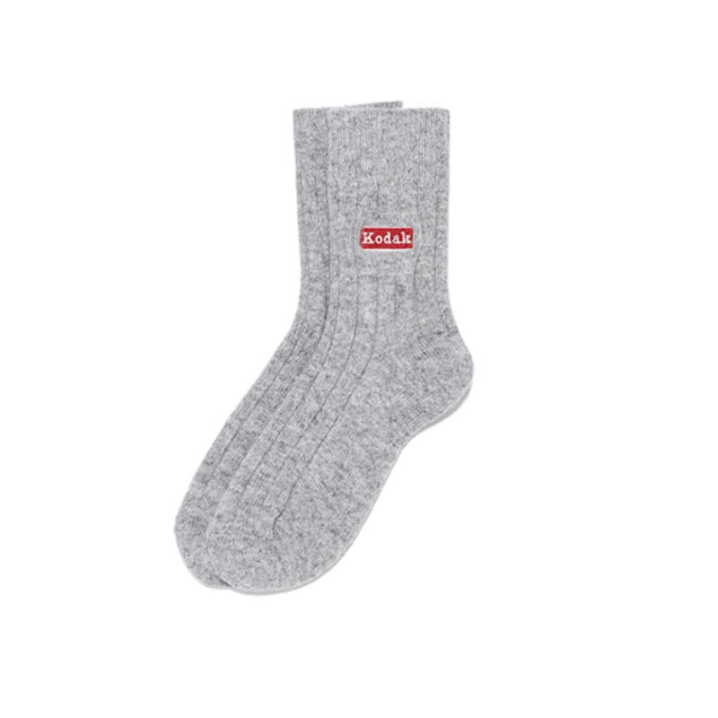 

KODAK Apparel 23FW Лого Шерстяные Носки СЕРЫЕ LXL