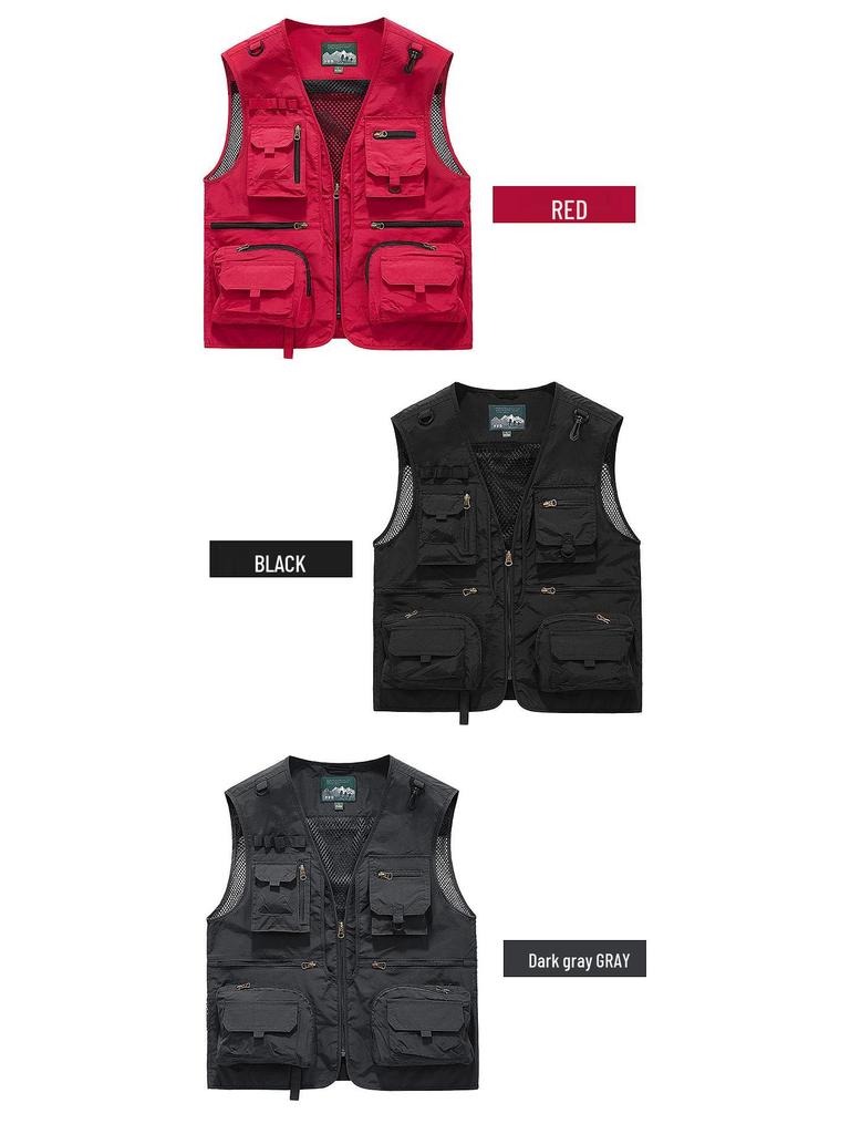 Men's Quick-Dry Multi-Pocket Outdoor Photography Vest