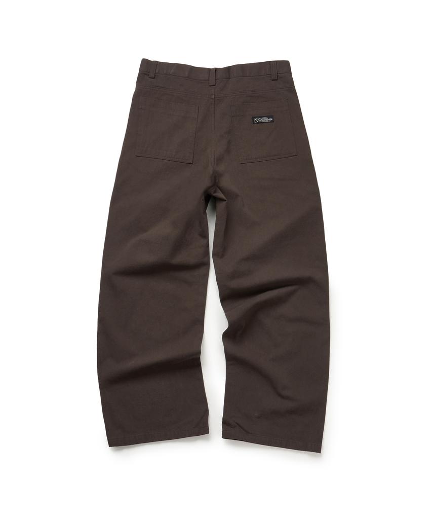 FREEMARIO Side Pintuck Chino Pants [Brown]