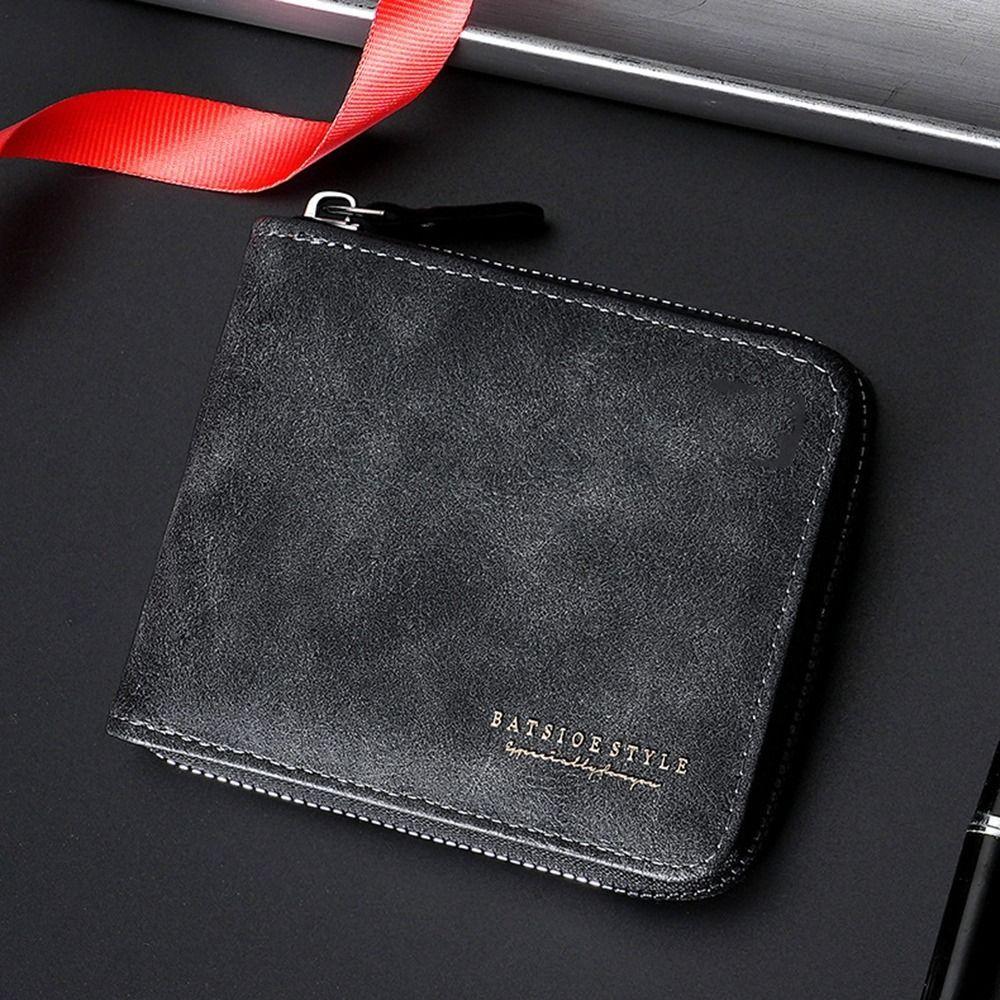 Multi-functional Men's Wallet PU Leather Credit Card Holder Mini Short Card Bag Wallet Organizer