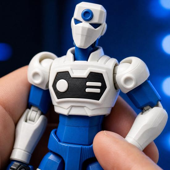 Yousheng 3D Printed Action Figure, DIY Posable Cartoon Character Model, Multi-Jointed Movable Dummy Decoration, Collectible Gift for Animation Lovers