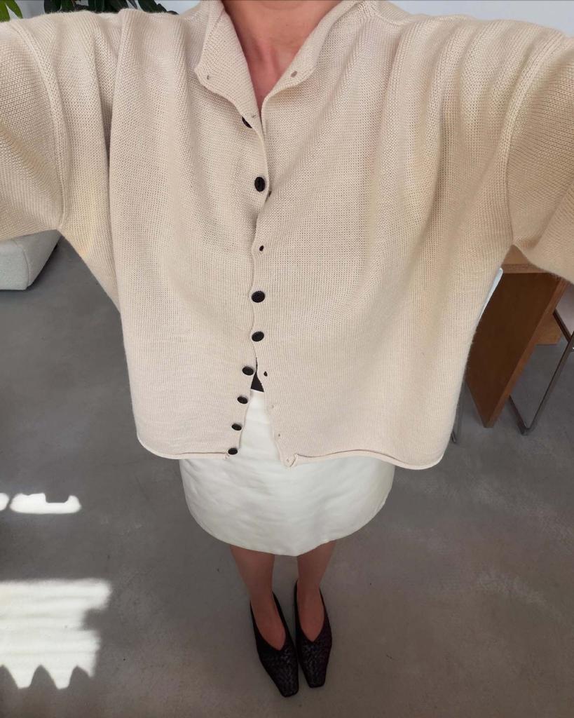 2026 Fall New Women Oversized Sweater Cardigan Lazy Style Soft Knit Long Sleeve Top Blue