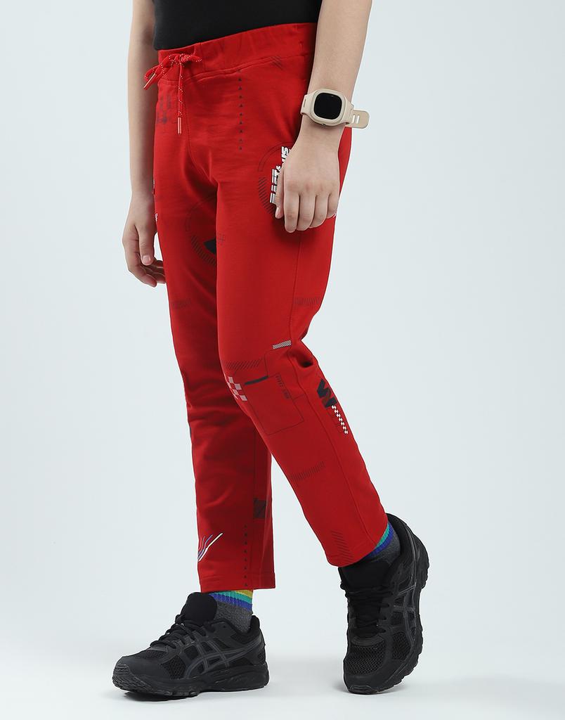 MONTE CARLO Boy's Regular Fit Printed Track Pants