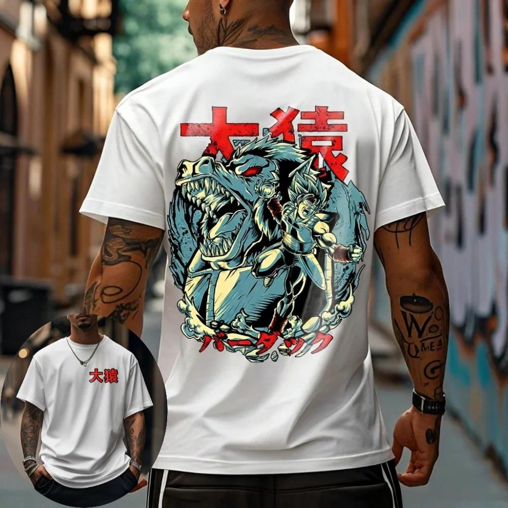 Dragon Ball Men's and Women's T-Shirts Son Goku Great Ape Bardock Anime Tee 2026 Summer New Short Sleeves T-shirts