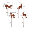 2024 Rusted Animal Silhouette Garden Flower Pot Decoration for Outdoor Courtyards and Grasslands