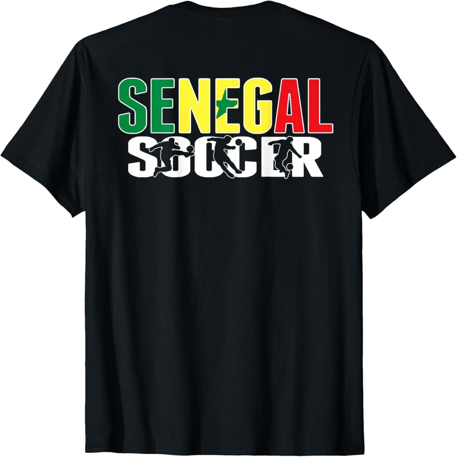 Senegal Soccer Fans Jersey - Senegalese Flag Football Lovers T-Shirt(1) S