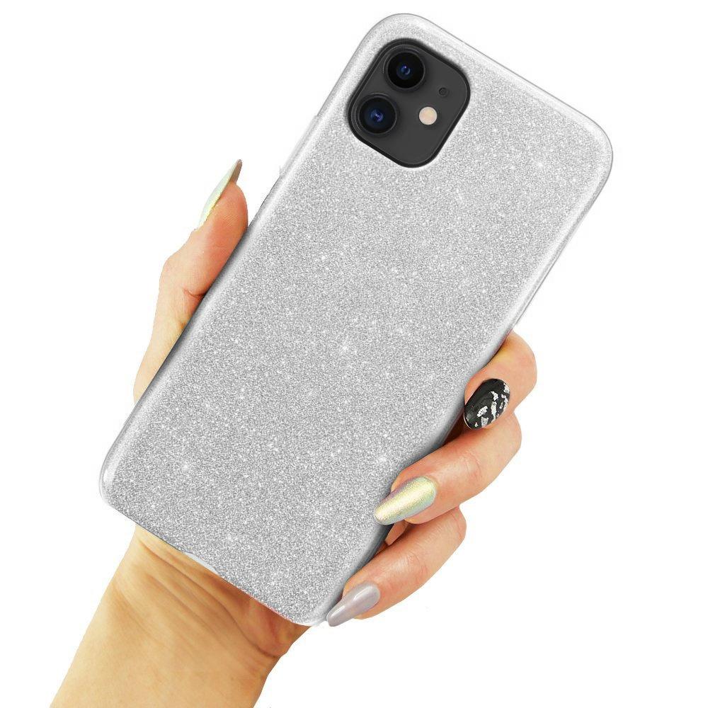 Glitter Case for iPhone 12/12 Pro, Silver