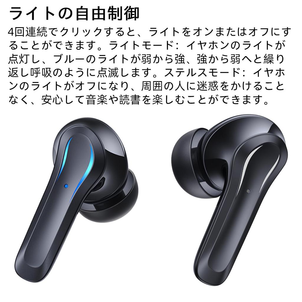 VANIR Wireless Bluetooth AI Intelligent Noise Noise Cancelling Bluetooth Earbuds for IP55 Waterproof and 30 Hours Charging Case Compatible with iPhone