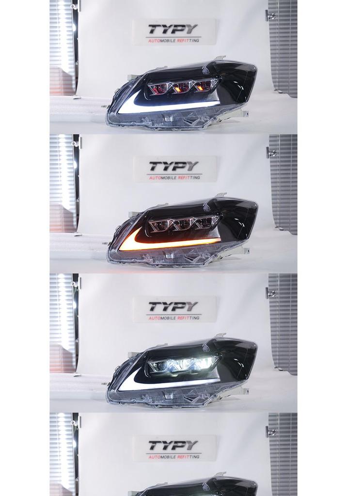 Compatible LED Headlight Assembly with Daytime Running and Flowing Turn Signals for 2006-2014 Toyota Camry Classic.