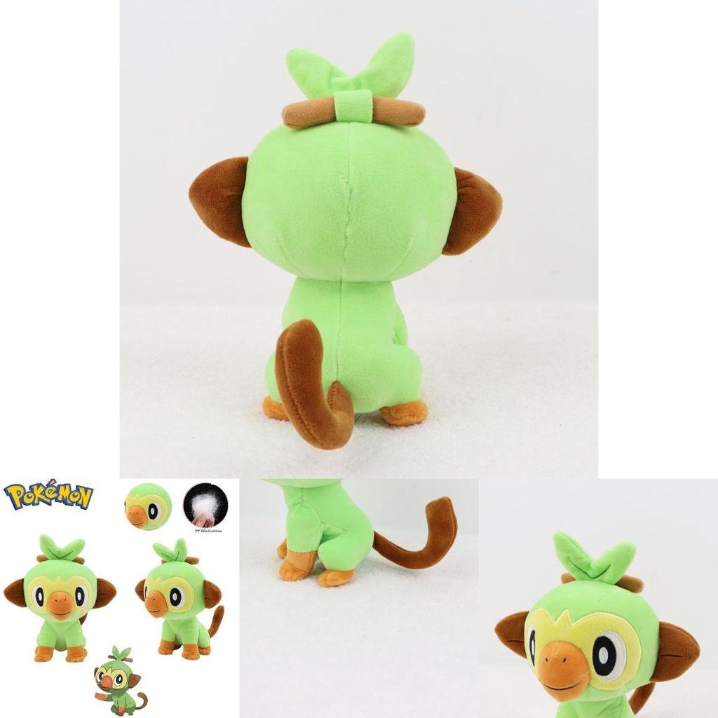 Adorable 7.8in Pokemon Grookey Plush Toy Soft Stuffed Monkey Doll