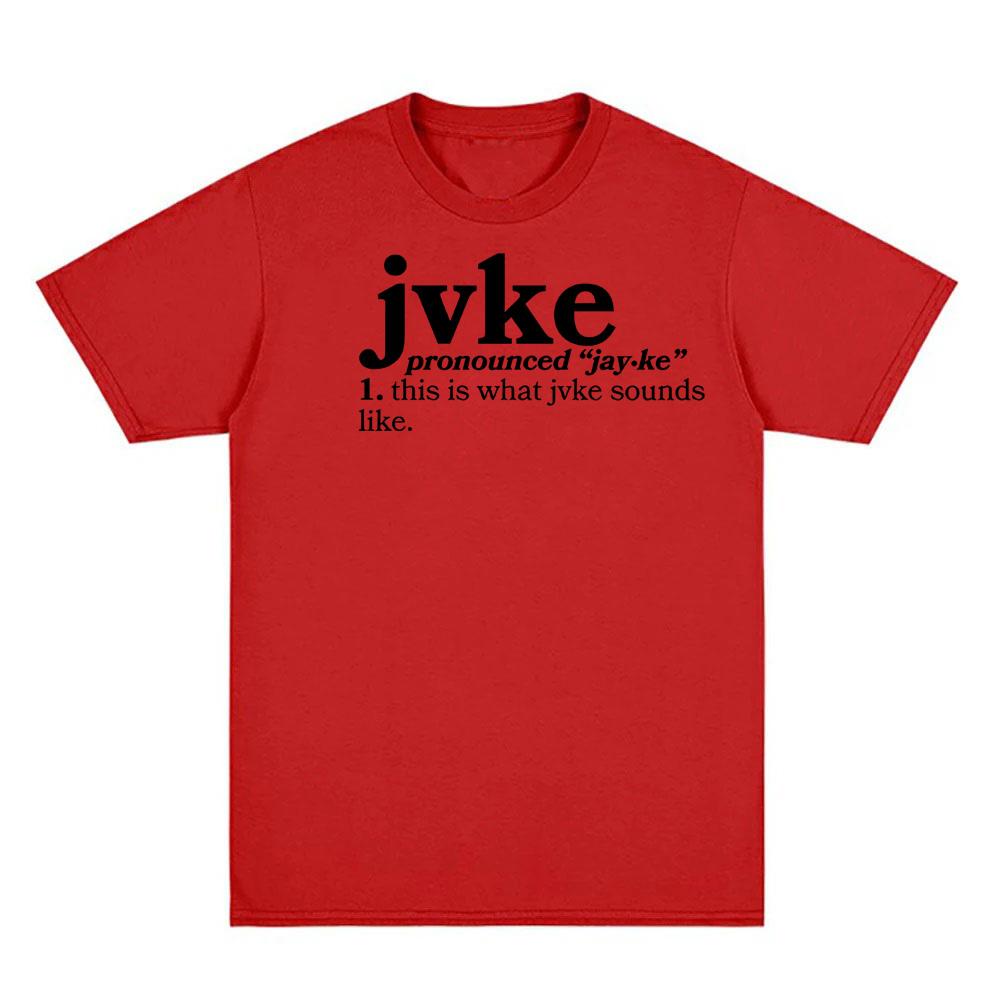 AUSSPRACHE WEISSES T-SHIRT JVKE Print T-Shirt Baumwolle Rundhalsausschnitt Kurzarm Tees