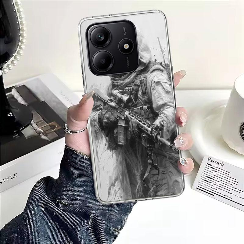Military Army Special Forces Soft Phone Case For Xiaomi Redmi Note 15 14 14S 13 12 Pro Plus 12S 11 11S 11E 10 10S 11T 5G Fundas