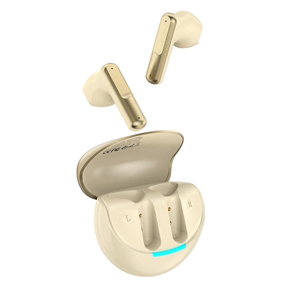 

CELEBRAT W61 Bluetooth-compatible 5.3 Semi-In-Ear Bluetooth-compatible Headphone Stereo Sound Wireless Earphones Gold