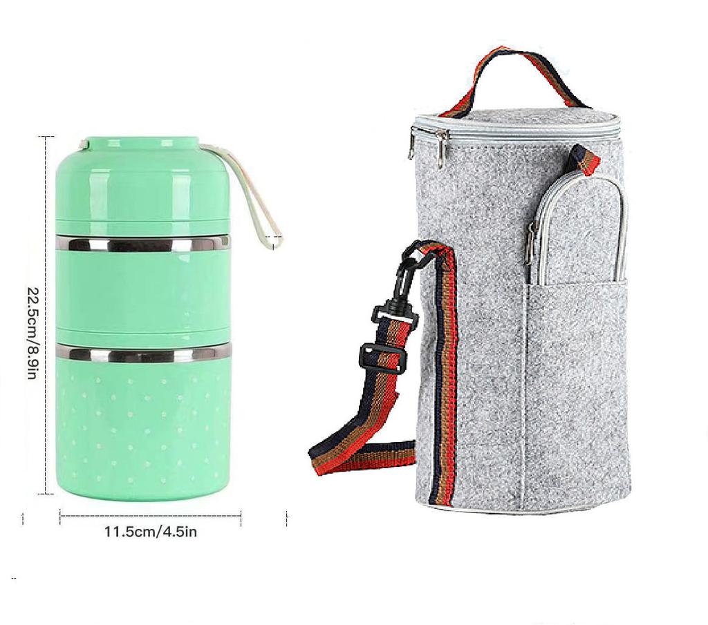 Z40 Portable Thermos Lunch Box Food Container 2/3 Layer Bento Box Stainless Steel Insulated Lunch Box for Food Storage Container