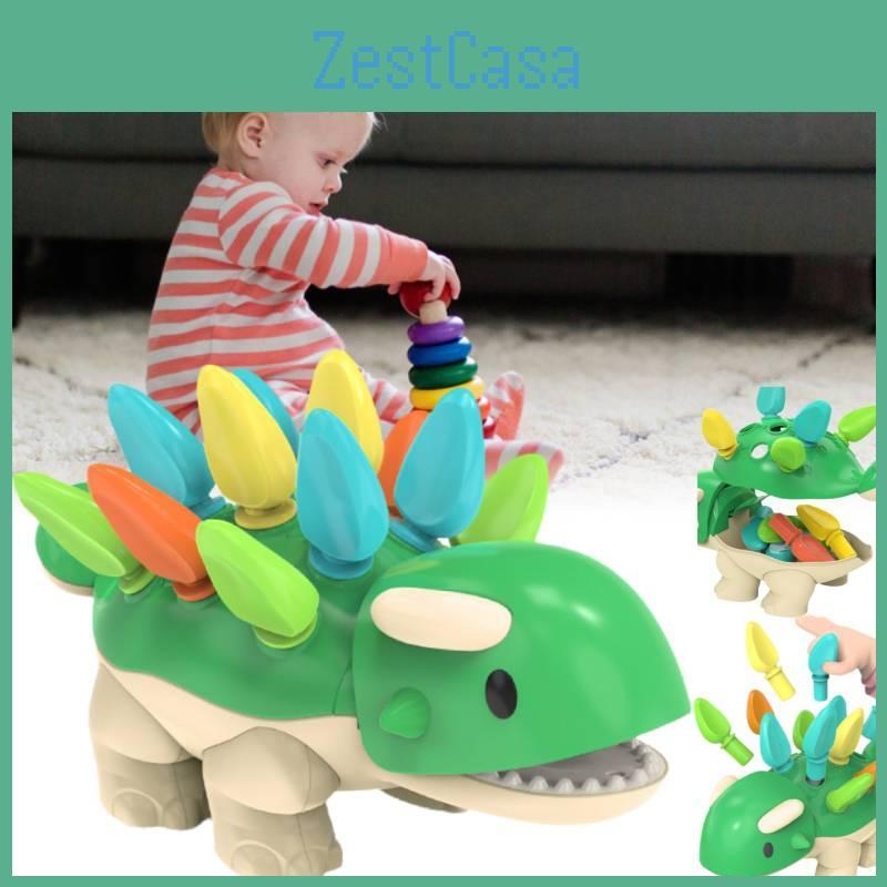 Colorful Educational Dinosaur Puzzle Toy For Infants With Fine Motor Skills Development