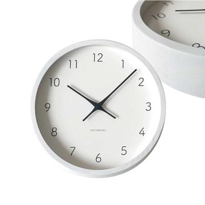 Muku Clock 7 White Wall Clock Sweep Movement km-60WH 306mm (Quartz Clock)