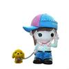 62KD Elegant Male Female Walking Dog Statue Resins Sculpture Car Interior Ornament