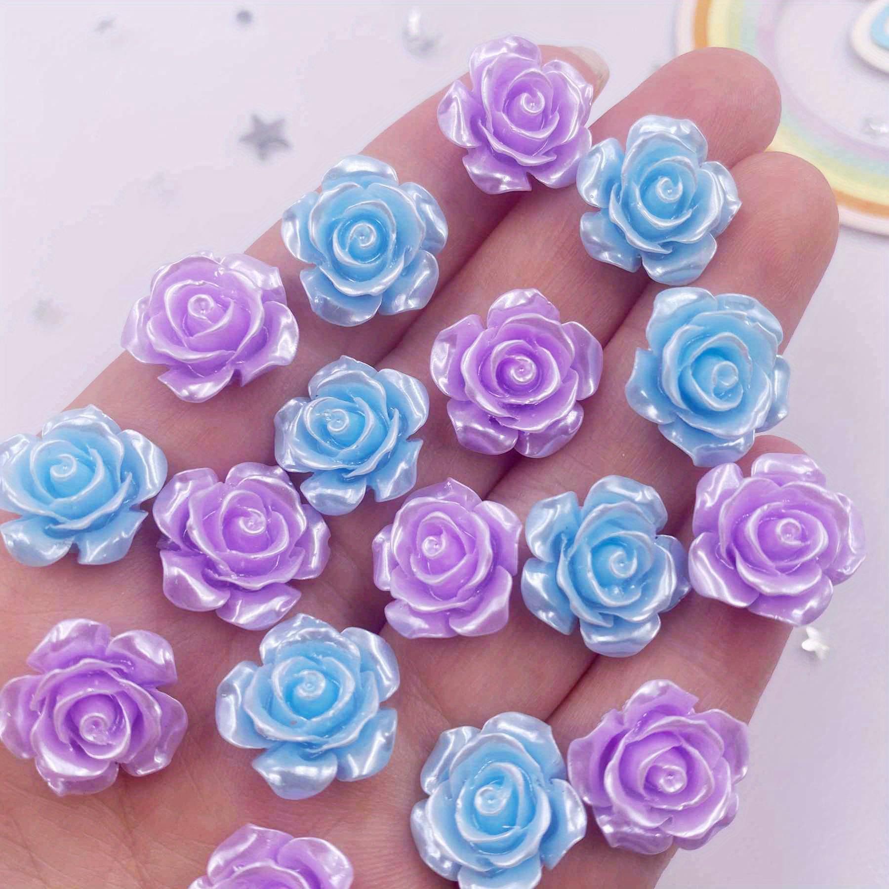 

40 шт. смешанные 15 мм смолы милый жемчуг роза с плоской задней частью цветок камень драгоценный камень альбом свадебные украшения аппликации серьги «сделай сам» художественные аксессуары ремесла