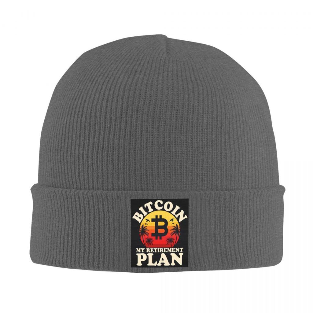 Bitcoin BTC Crypto Currency Warm Knitted Cap Winter Knit Bonnet Hat Skullies Beanies Hip Hop Caps for Unisex